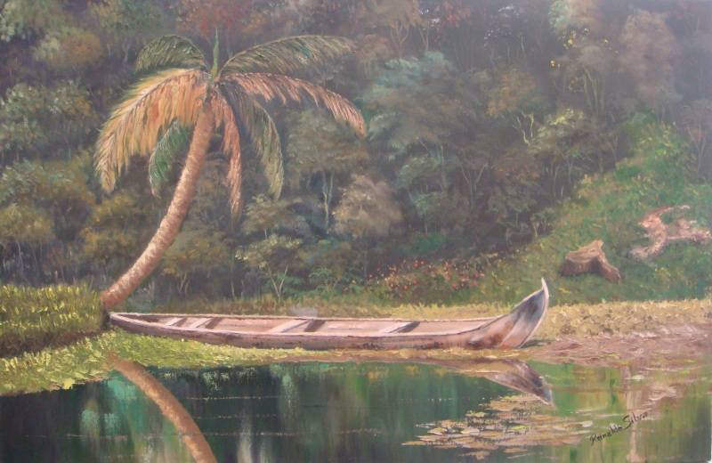 Canoa no Rio Amazonas 60 X 40